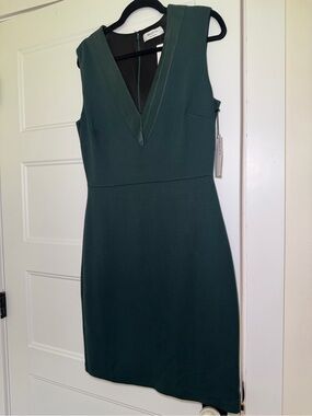 Bailey 44 Forest Green V-Neck Mini Dress